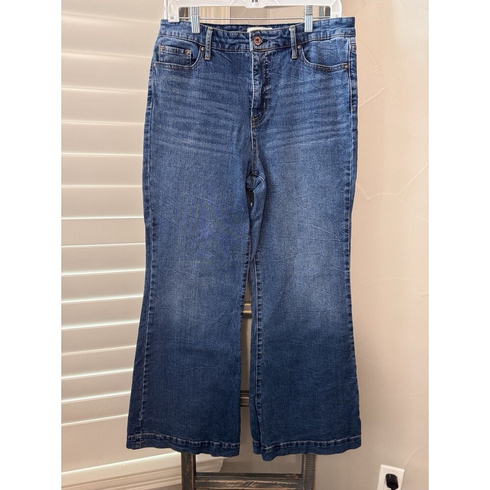 Jessica Simpson Women's True Love Wide Leg Trouser Jeans Sz 30 Cotton